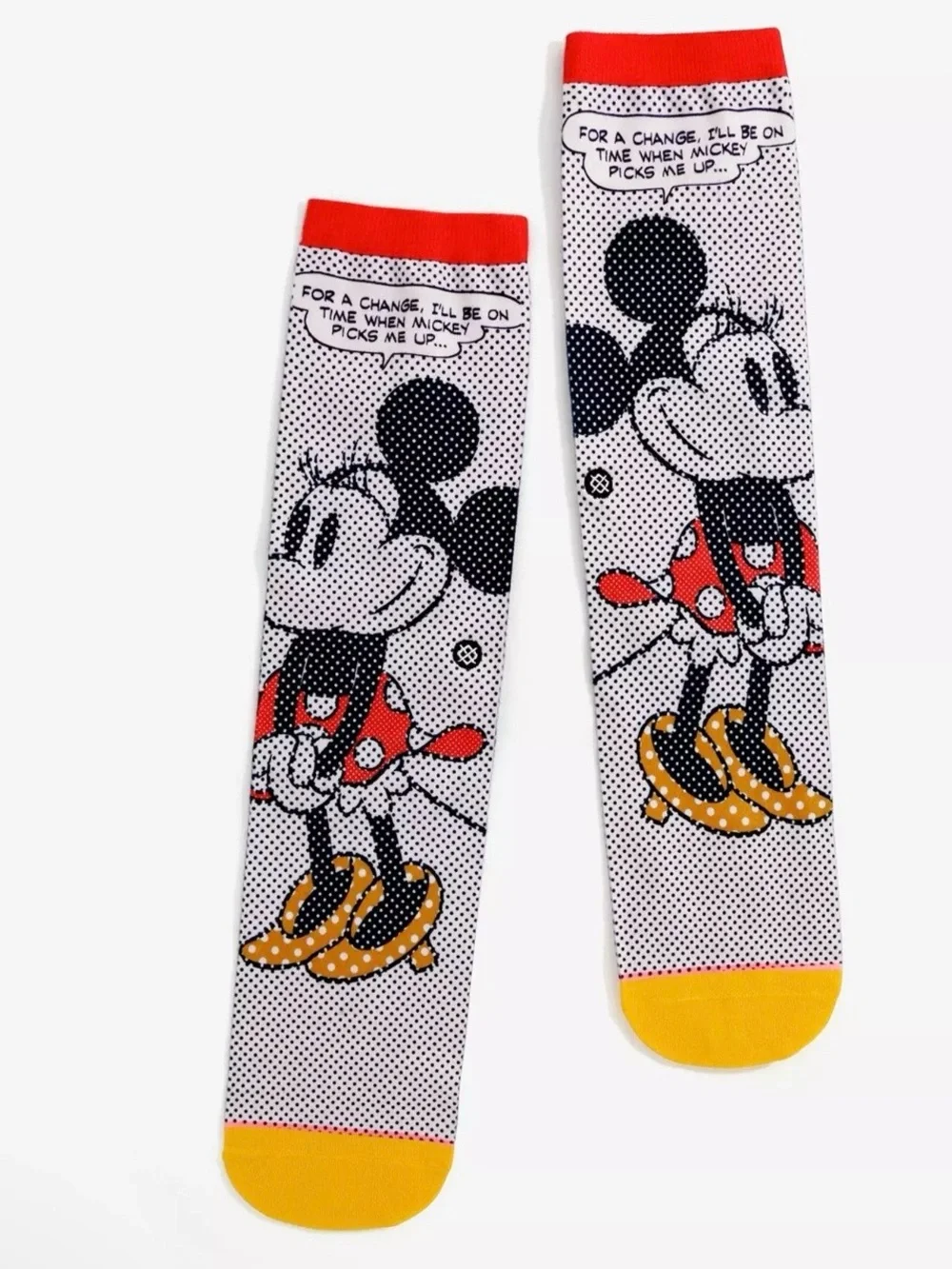 New Stance Disney Minnie Mouse Tick Tock Women Socks Sz Small (U.S. 5-7.5)